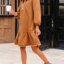  Danielle Zip Collar Textured Mini Dress
