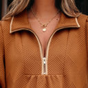  Danielle Zip Collar Textured Mini Dress