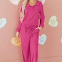  Danna Half Pullover Drawstring Pants Set