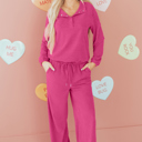 Peach Blossom Medium Danna Half Pullover Drawstring Pants Set