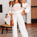  Daphne Zigzag Knitted Pullover Sweater