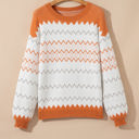  Daphne Zigzag Knitted Pullover Sweater