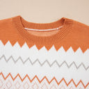  Daphne Zigzag Knitted Pullover Sweater