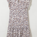  Darcy Leopard Ruffled Keyhole Back Mini Dress