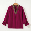  Deborah Flounced Bracelet Sleeve Blouse