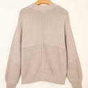  Delaney Texture Knitted Puff Sleeve Sweater