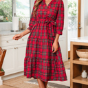  Della Ruffle Hem Long Dress