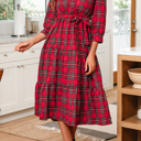  Della Ruffle Hem Long Dress