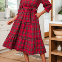  Della Ruffle Hem Long Dress