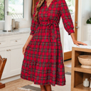  Della Ruffle Hem Long Dress