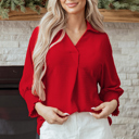 Red XXXXL Della Sleeve Oversized Tunic Top