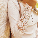  Denver Lace Hem Sleeve Top