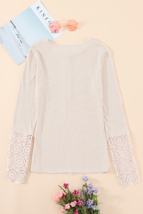 Denver Lace Hem Sleeve Top