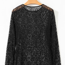  Denver Pattern Sheer Mesh Long Sleeve Top