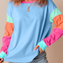 Dark Blue Medium Denver Sleeve Loose top Long Sleeve Top