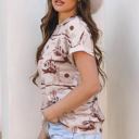  Desert Sand Short Sleeve Knit Top