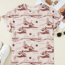  Desert Sand Short Sleeve Knit Top