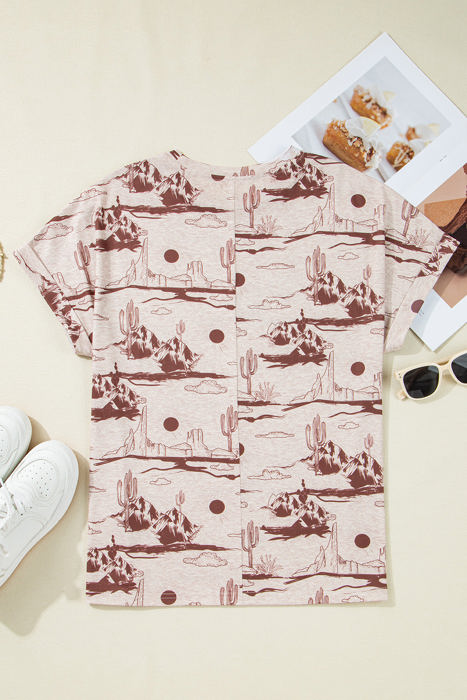 Desert Sand Short Sleeve Knit Top