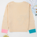  Destiny Colorblock Cuffed Loose Sweater