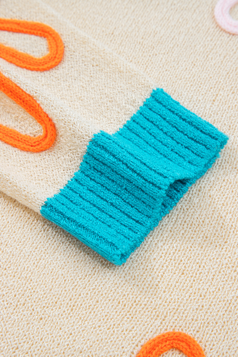 Destiny Colorblock Cuffed Loose Sweater