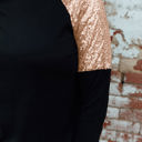  Diana Sequin Shoulder Long Sleeve Top