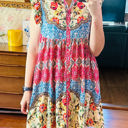  Dior Floral Mixed Pattern Buttoned Dress