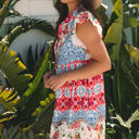  Dior Floral Mixed Pattern Buttoned Dress
