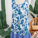  Dior Ruffle Hem Patchwork Dress