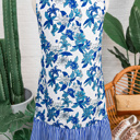  Dior Ruffle Hem Patchwork Dress