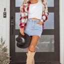  Dream Plaid Casual Flannel Shacket