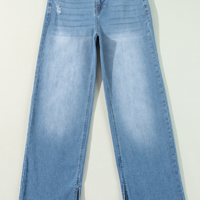 Dream Slit Leg Straight Jeans