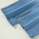  Dream Slit Leg Straight Jeans