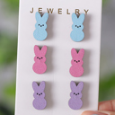  Dylan Bunny Doll Wooden Earrings