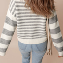  Dylan Stripe Drop Shoulder Sweater