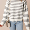  Dylan Stripe Drop Shoulder Sweater