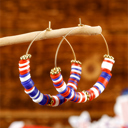  Eden Beaded Large Hoop Earrings