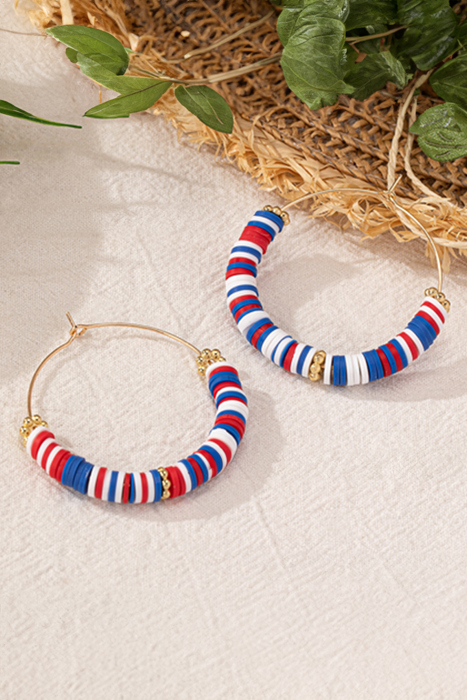 Eden Beaded Large Hoop Earrings