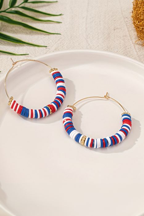 Eden Beaded Large Hoop Earrings