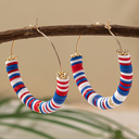  Eden Beaded Large Hoop Earrings