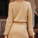  Edith High Puff Sleeve Sweater