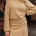  Edith High Puff Sleeve Sweater