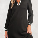  Edith Sleeve Shift Mini Dress