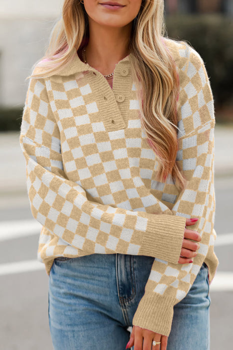 Elaina Checkered Sweater