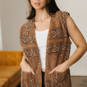 Brown Medium Elaine Western Fashion Vest Jacket