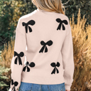  Eleanor Bow Pattern Loose Sweater
