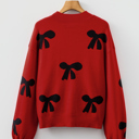 Eleanor Bow Pattern Loose Sweater