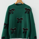  Eleanor Bow Pattern Loose Sweater