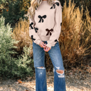  Eleanor Bow Pattern Loose Sweater