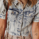  Eleanor Chest Puff Sleeve Jacket