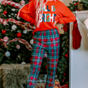  Eleanor Christmas Plaid Pajamas Set